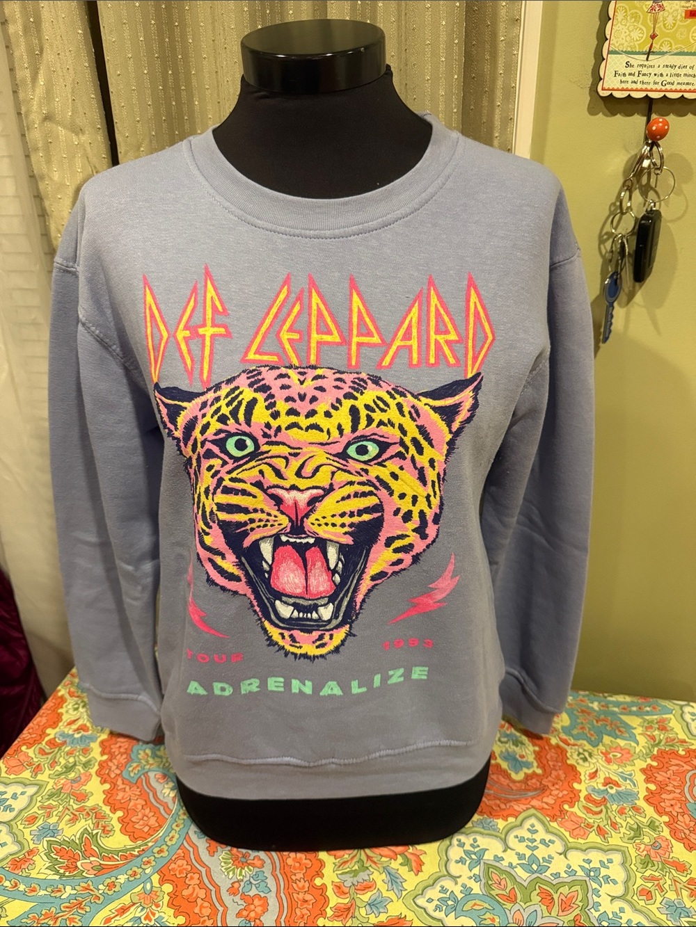 Lavender Def Leppard Crewneck Sweatshirt